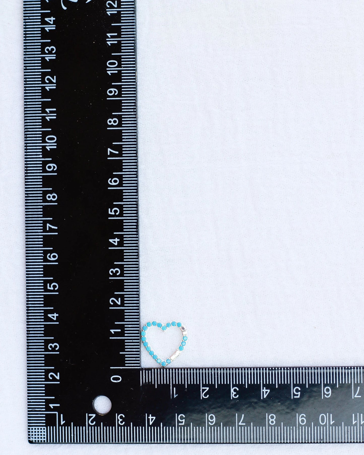 Turquoise Nano Gem Heart Charm Holder, F07