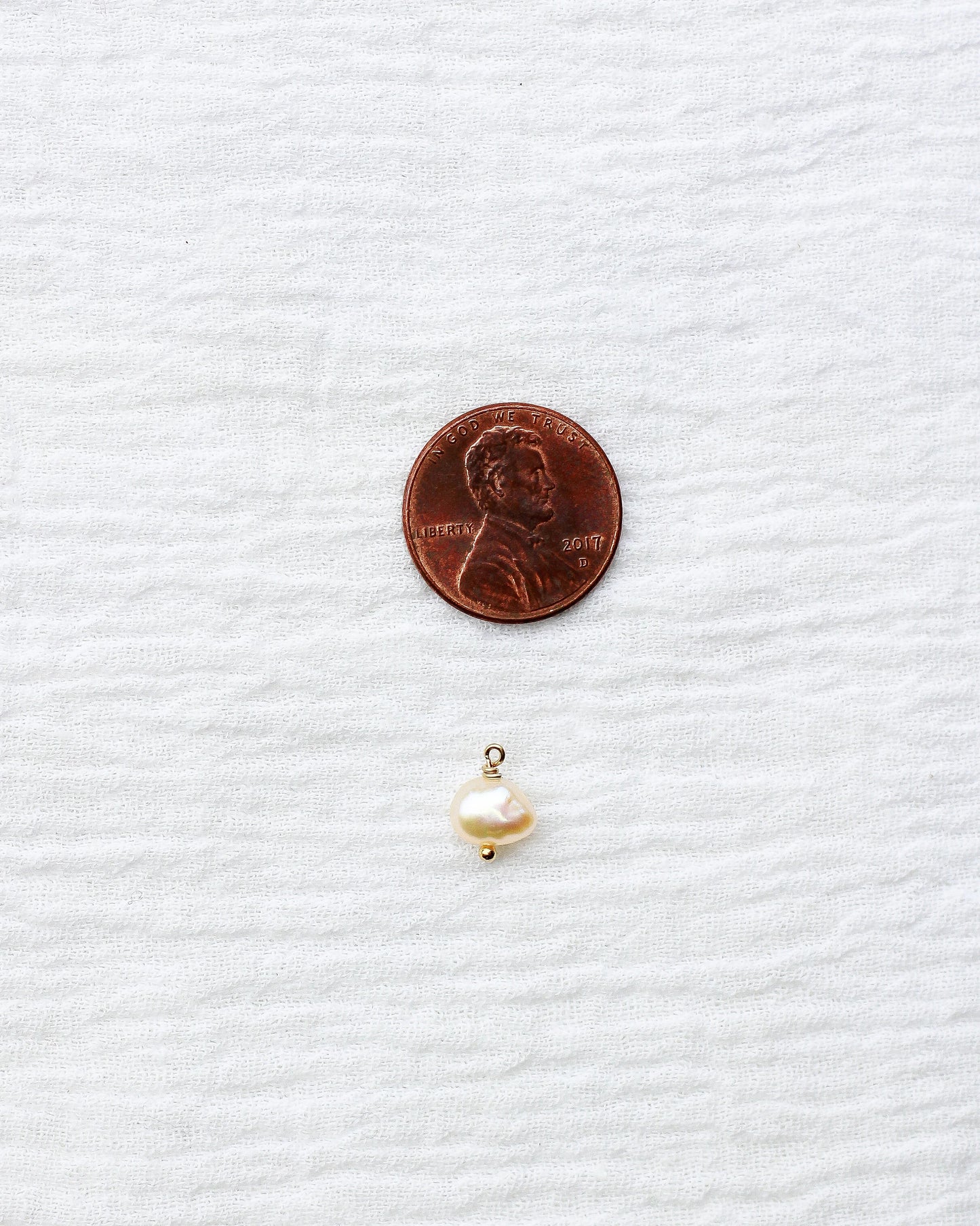 Freshwater Pearl Baroque Shape Charm, CH108