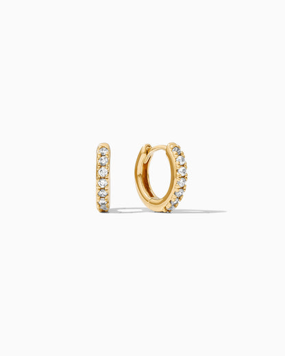 10.5mm Pave Hoop Earrings, E3