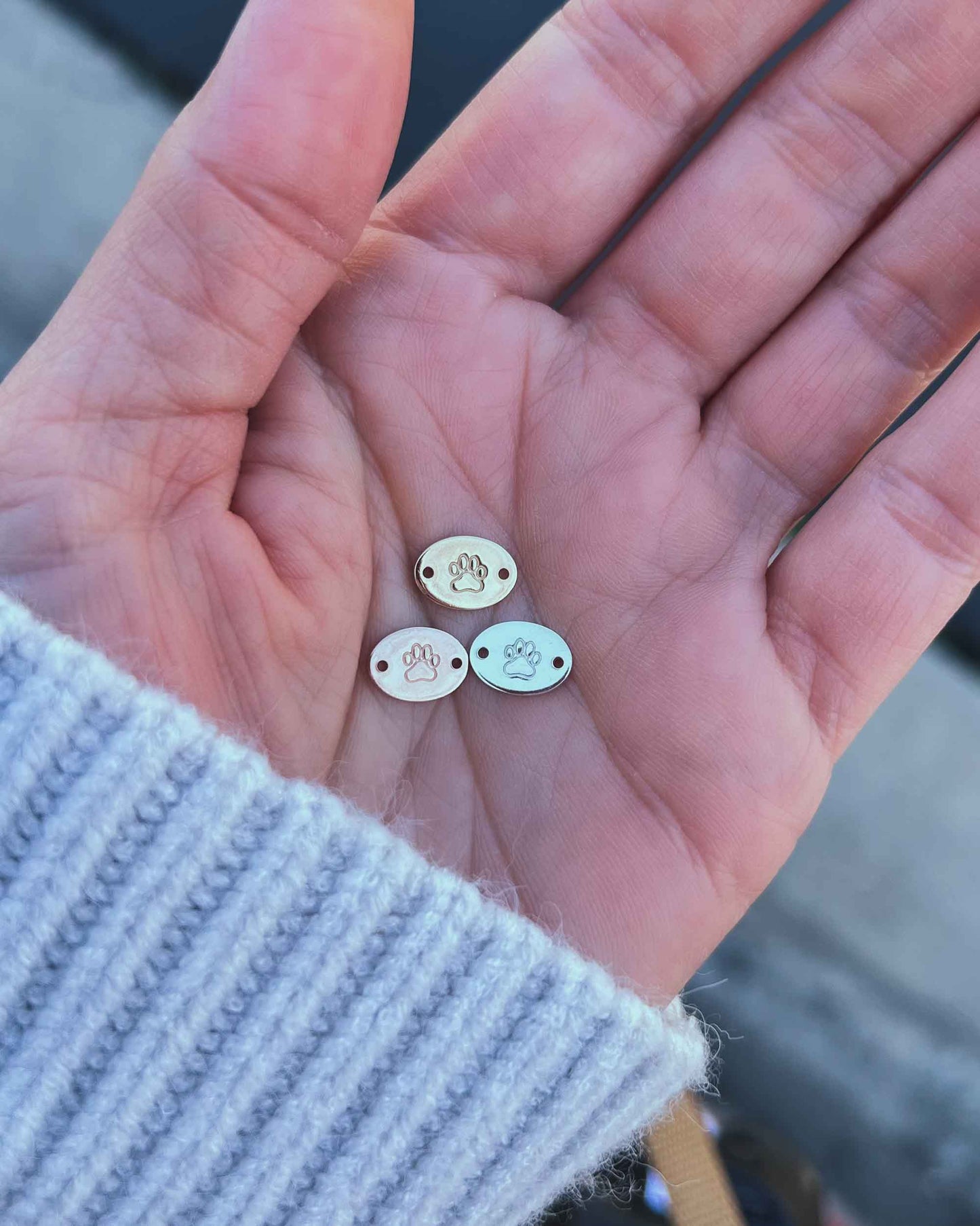 Paw Print Oval Connector, CN01