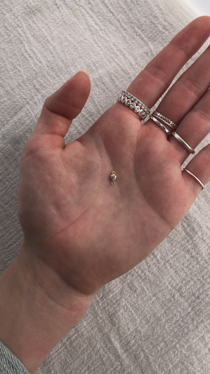 3mm Heart Bezel Connector, CN329