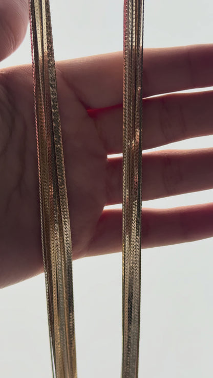 18" 2.4mm Flat Herringbone Necklace Chain, NC16