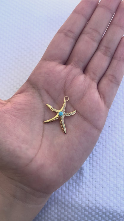 Starfish with Turquoise Charm, CH279