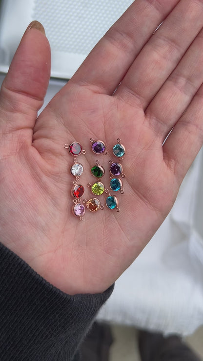 6mm Birthstone Connector, CN195