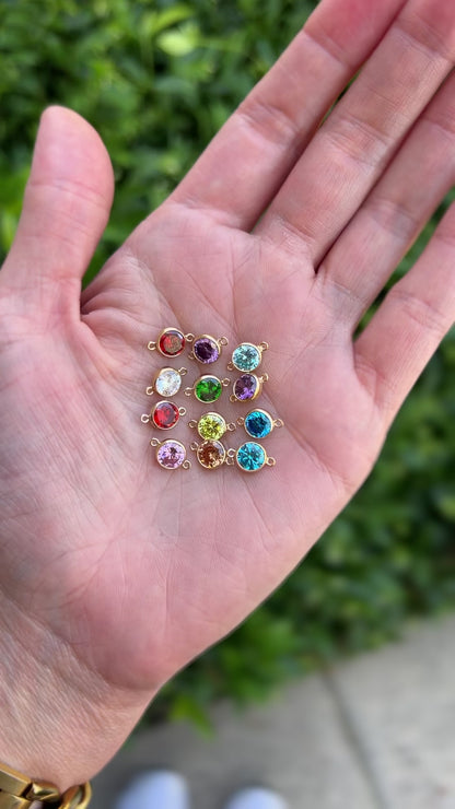 6mm Birthstone Connector, CN195