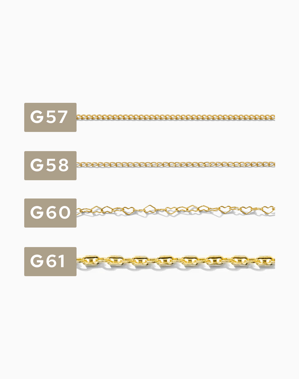 2 inch chain sample for G43-G77, CSP200-2