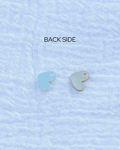 6x7mm Heart Blank with One hole, B26