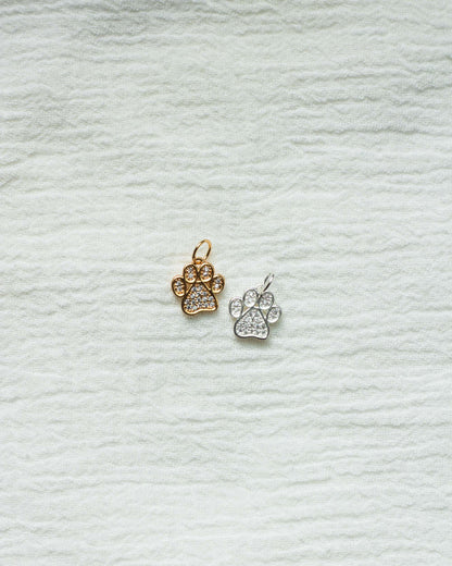 Paw Print with CZ Charm, CH38