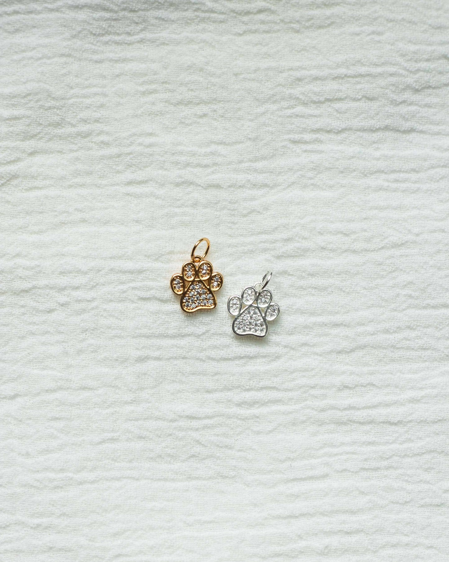 Paw Print with CZ Charm, CH38