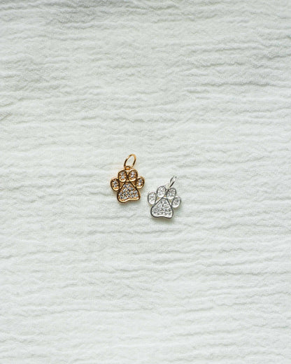Paw Print with CZ Charm, CH38