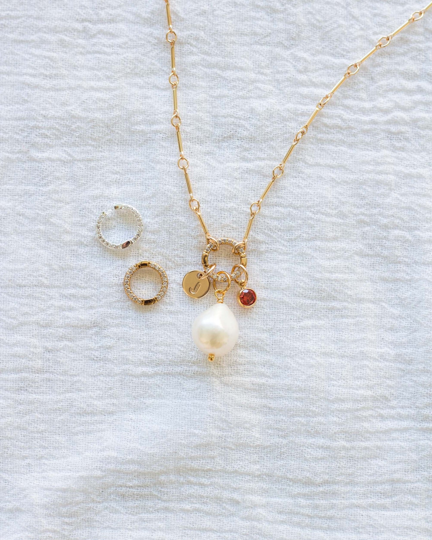 Freshwater Baroque Shape Pearl Charm, CH39