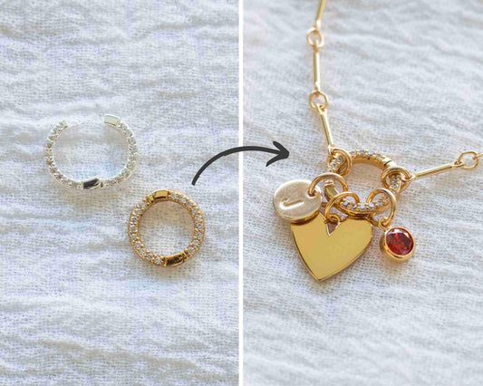 Pave CZ Charm Holder, F4