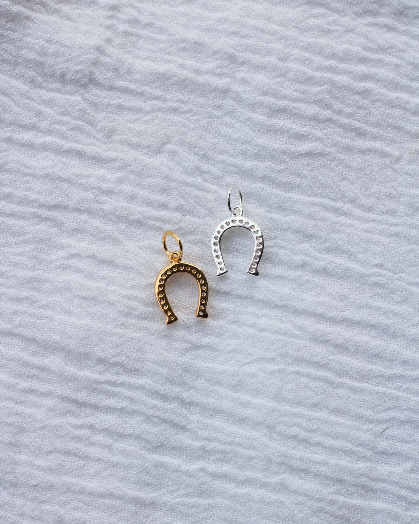 CZ Horseshoe Charm, CH59