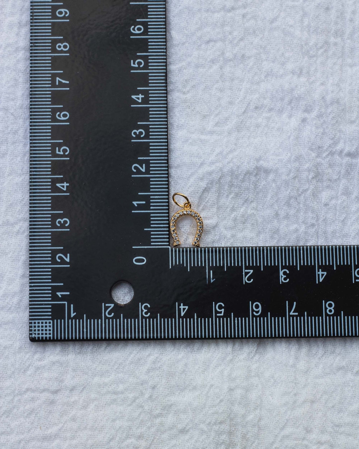 CZ Horseshoe Charm, CH59