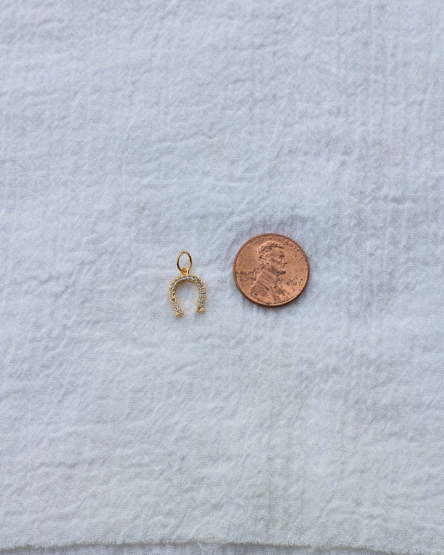CZ Horseshoe Charm, CH59
