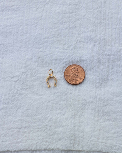 CZ Horseshoe Charm, CH59