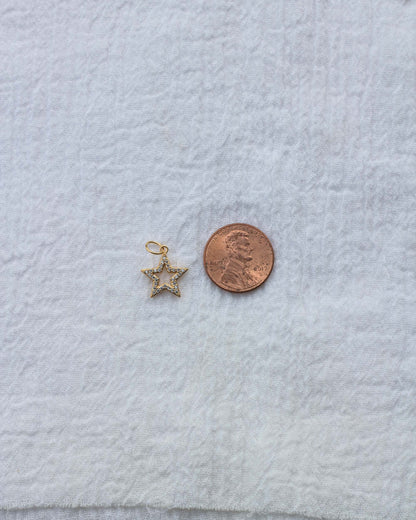 CZ Open Star Charm, CH60