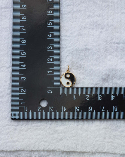 Yin Yang Enamel Charm, CH62