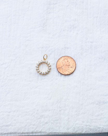 Pearl Open Circle Charm, CH68