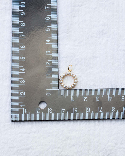 Pearl Open Circle Charm, CH68