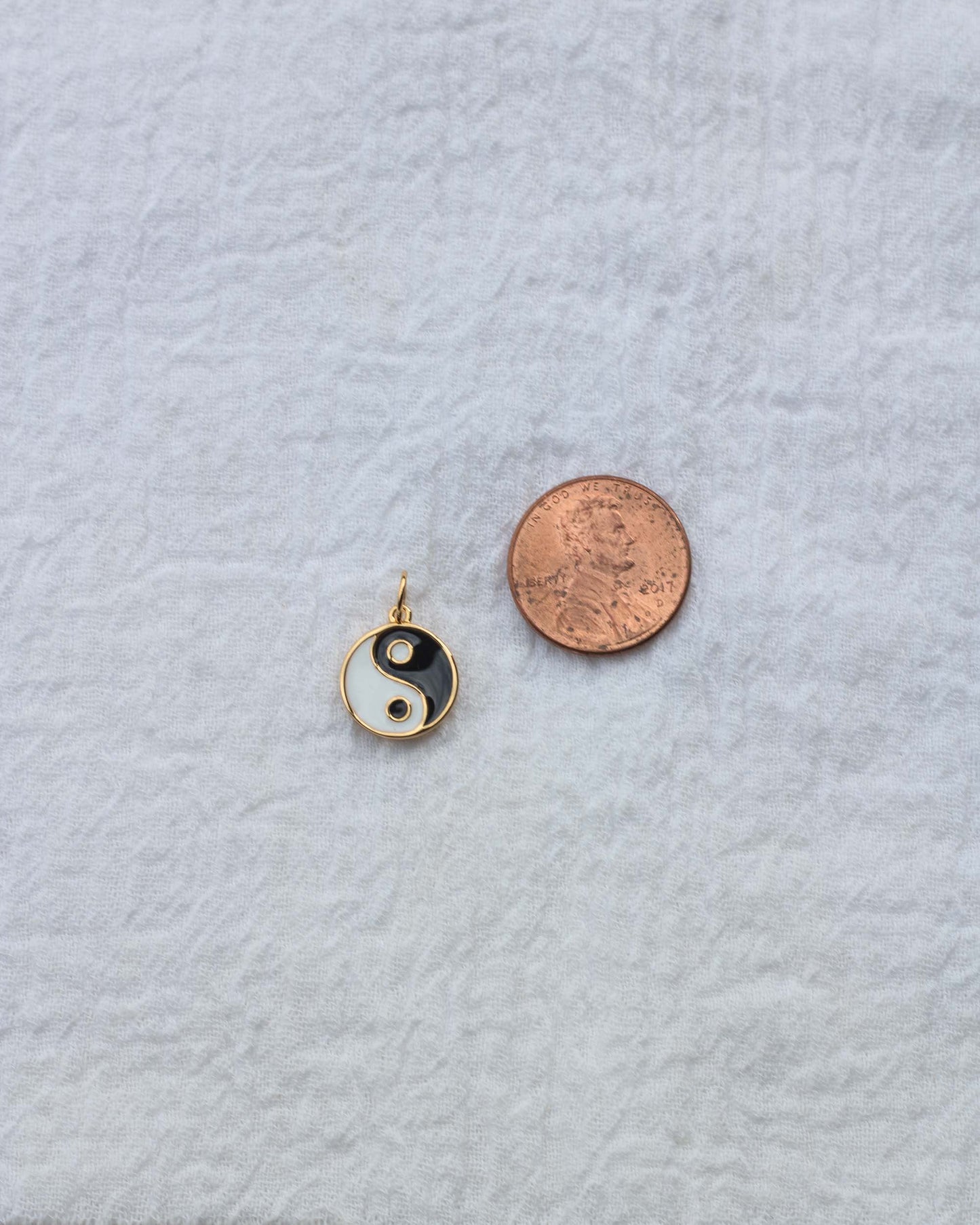 Yin Yang Enamel Charm, CH62