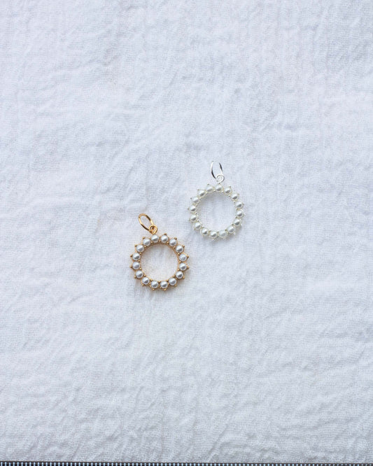 Pearl Open Circle Charm, CH68