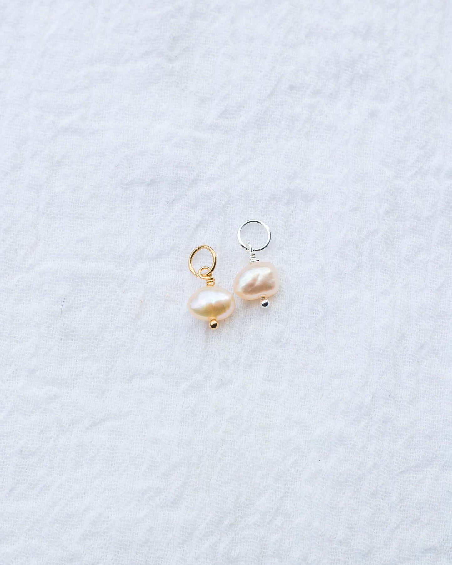 Freshwater Peach Pearl Charm, CH69
